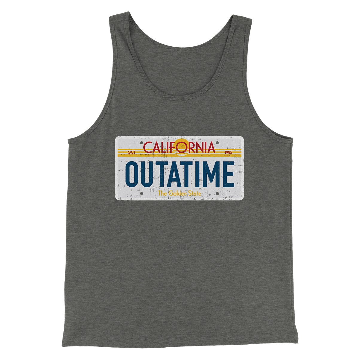 Outatime License Plate Funny Movie Men/Unisex Tank Top