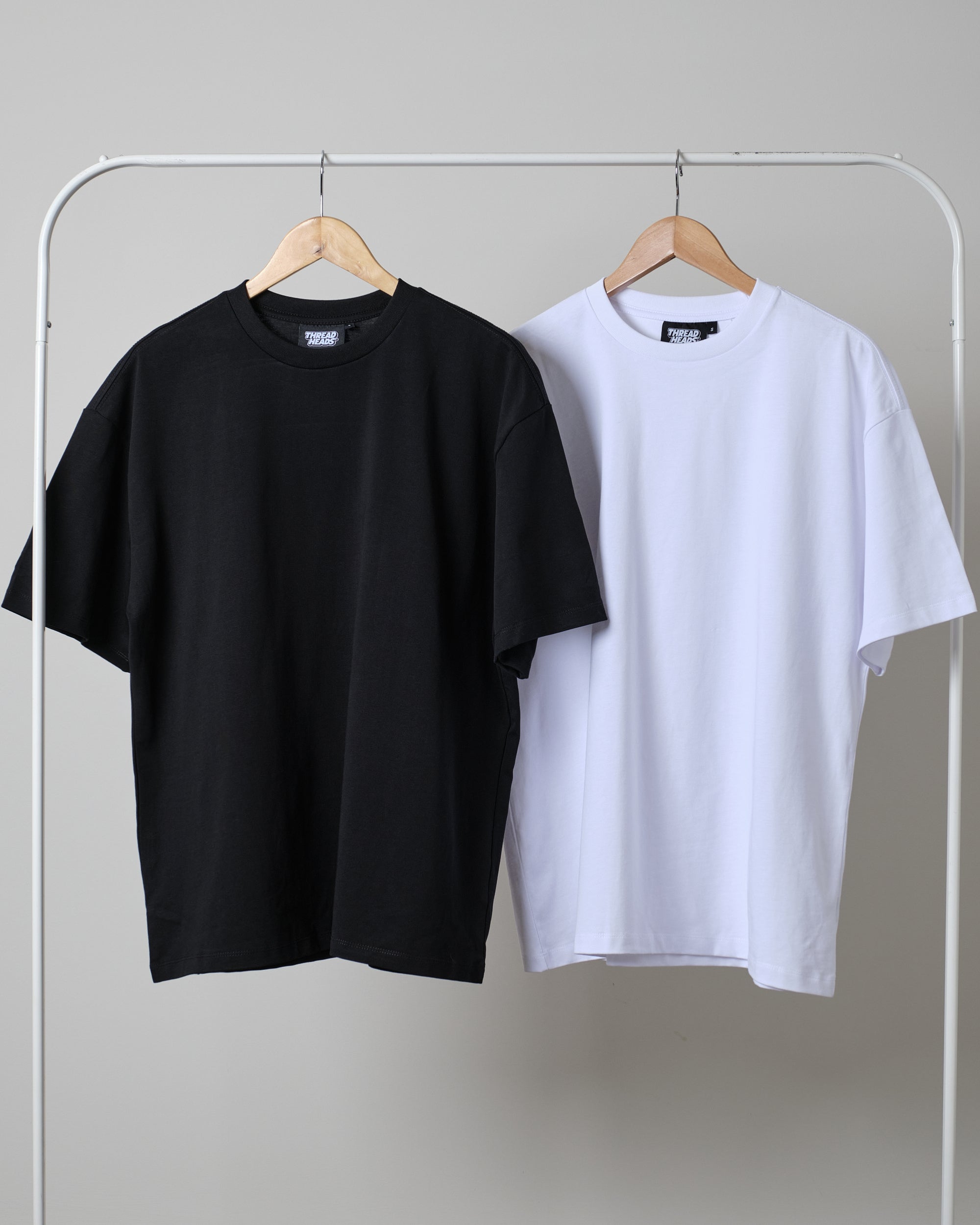 Oversized Tee 2-Pack Black White Unisex 100% Combed Cotton 275 GSM