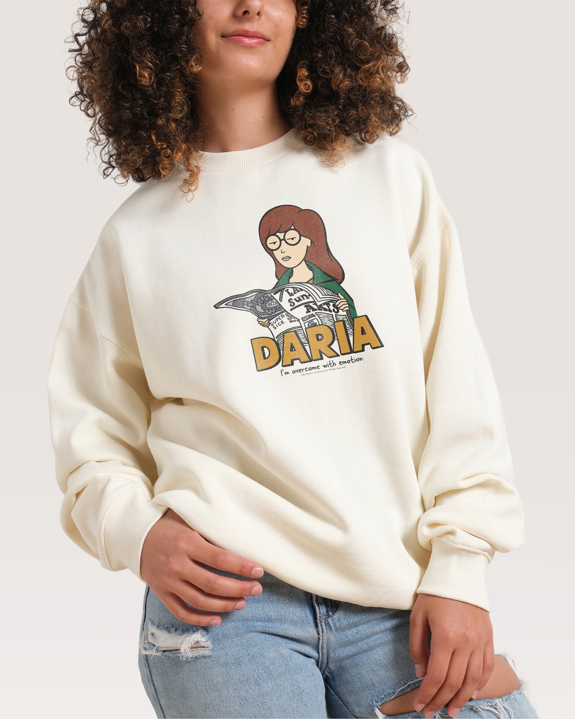I'm Overcome with Emotion Daria Collab Unisex Sweatshirt - Premium 340gsm Cotton-Poly Blend
