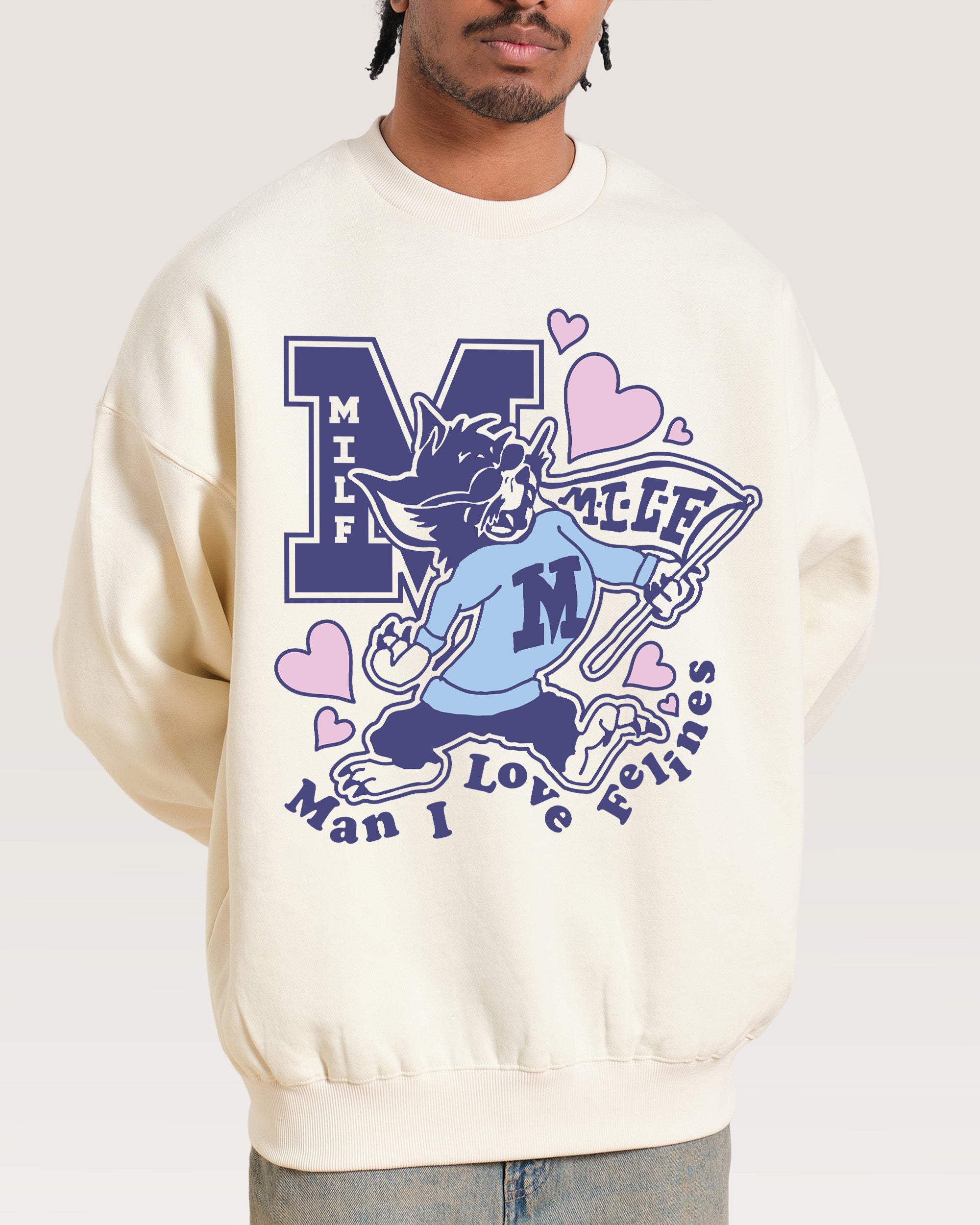 Milf Mascot Unisex Sweatshirt - Premium 340gsm Cotton-Polyester Graphic Print