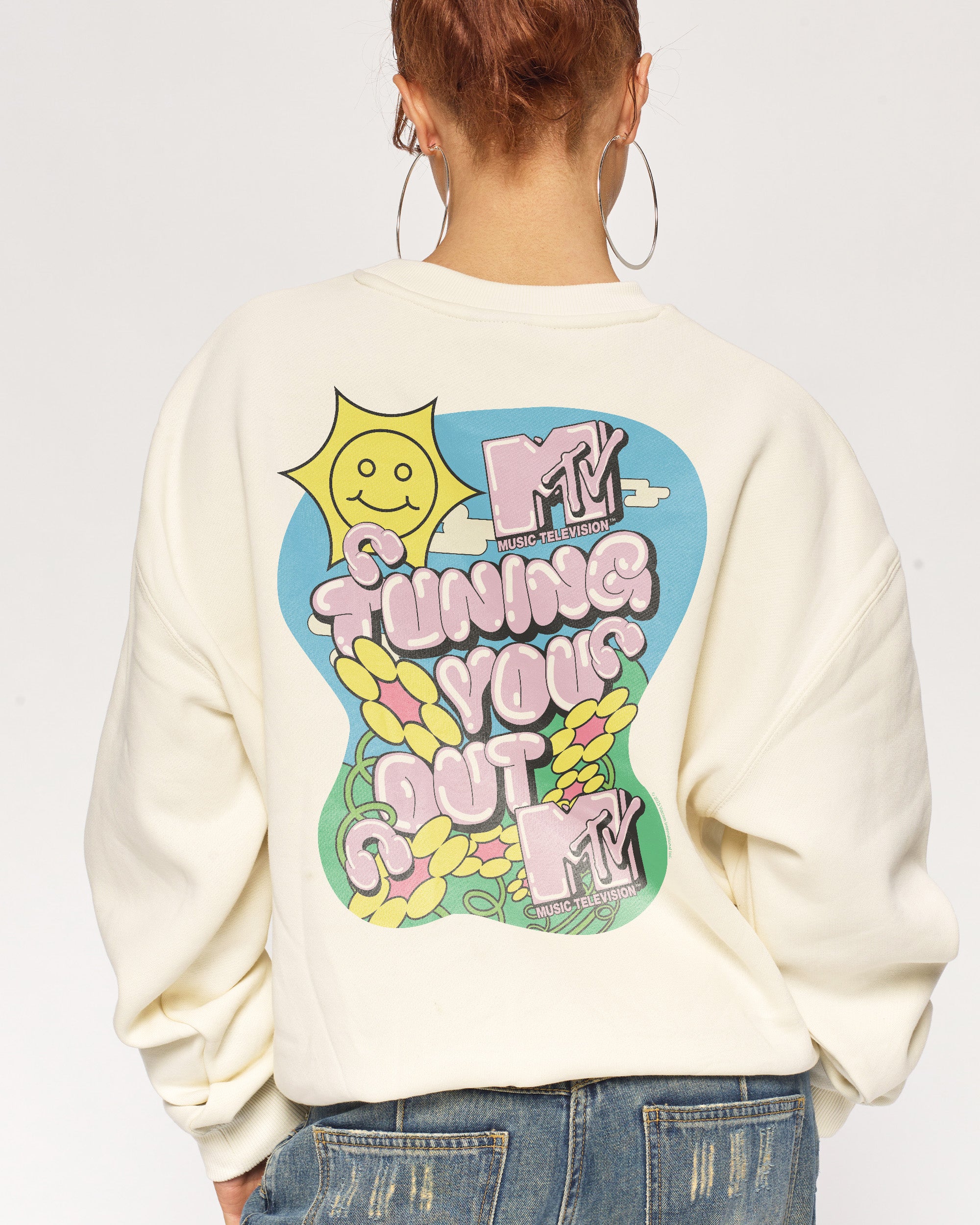 Tuning You Out MTV Graphic Unisex Sweatshirt - 340gsm Cotton Poly Blend