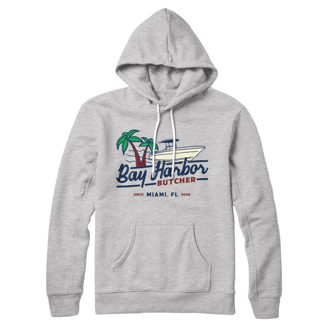 Bay Harbor Butcher Unisex Pullover Hoodie - Cotton Polyester Loose Fit Kangaroo Pocket