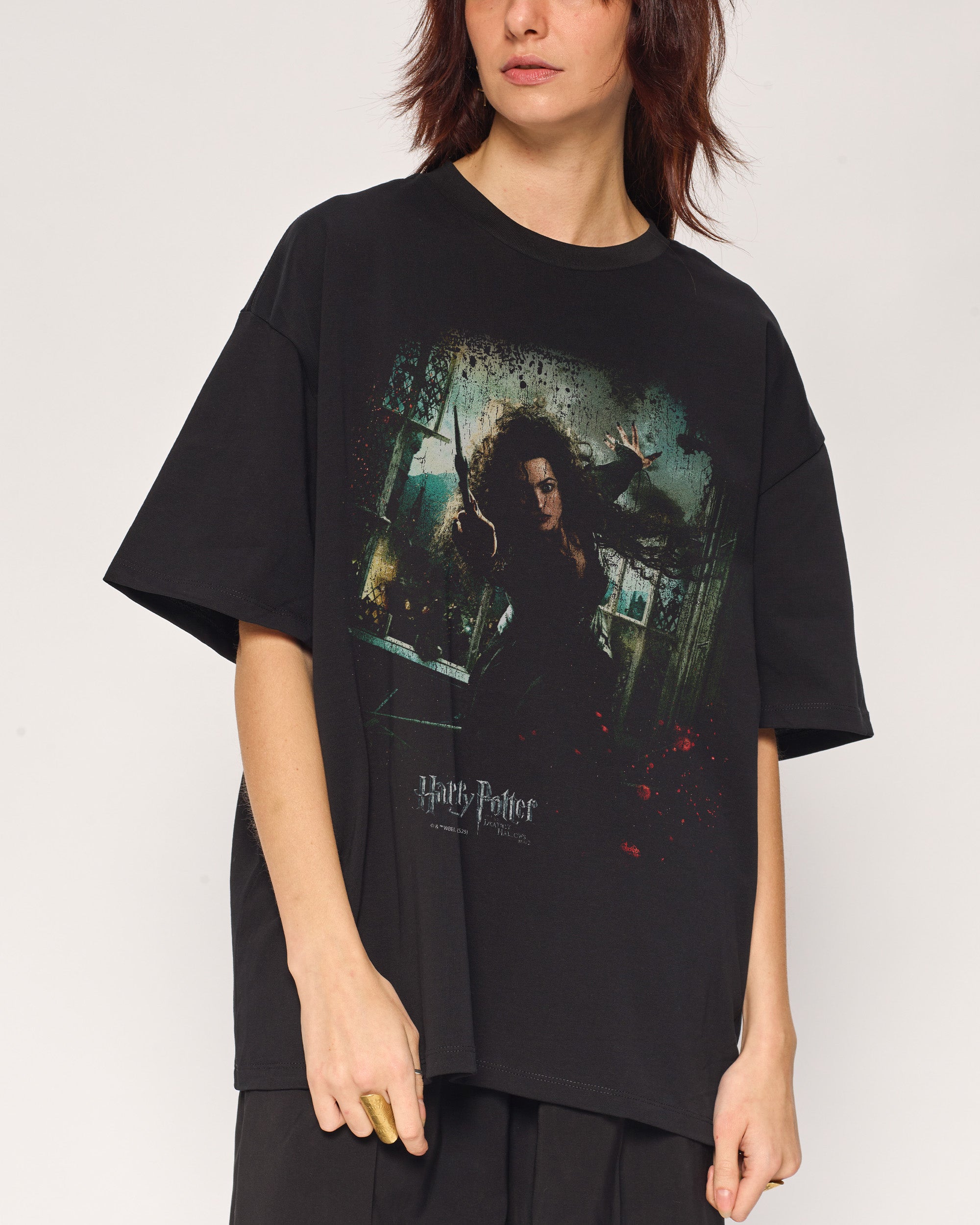 Bellatrix Oversized Tee Harry Potter Graphic T-Shirt Unisex 100% Cotton