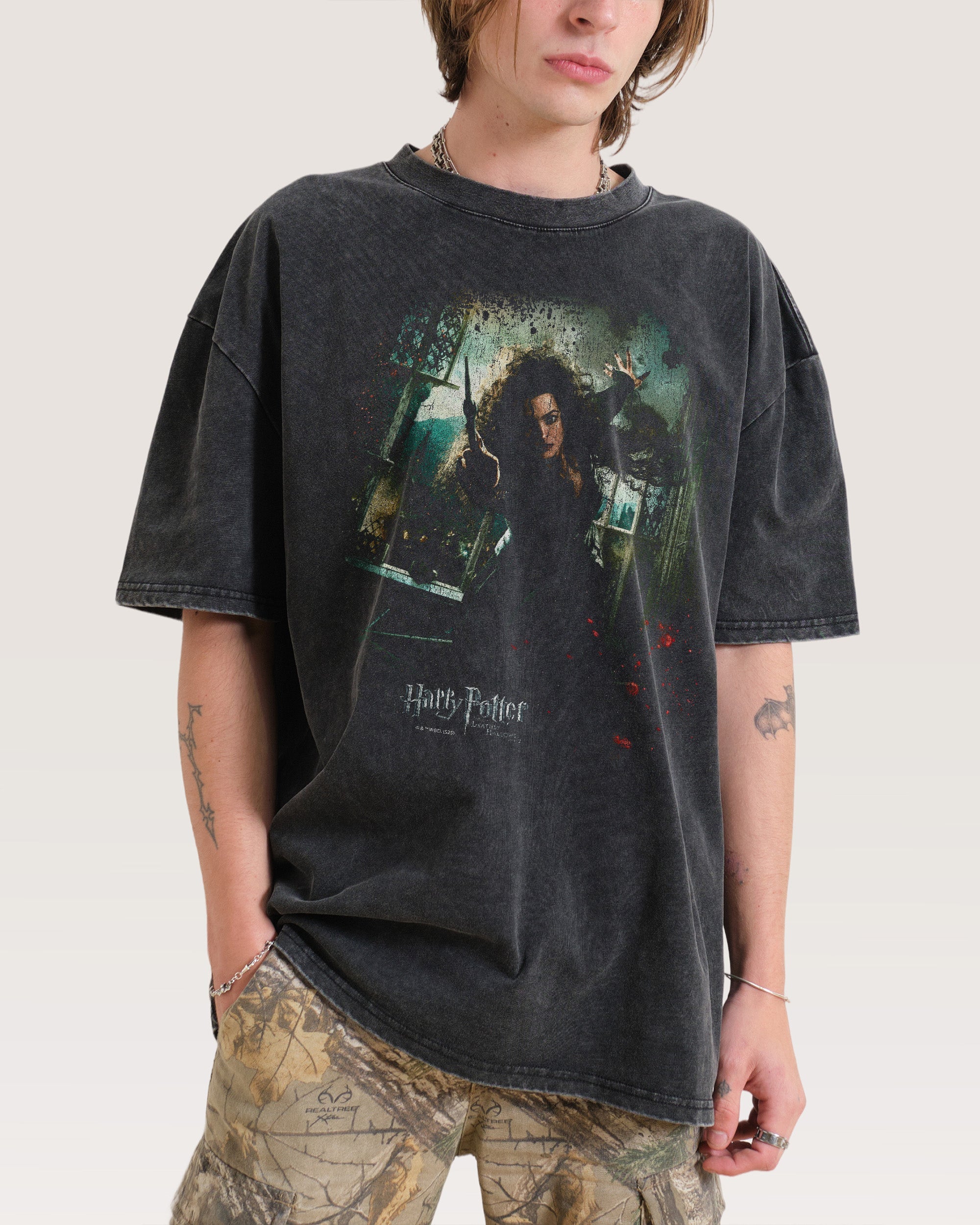 Bellatrix Oversized Tee Harry Potter Graphic T-Shirt Unisex 100% Cotton