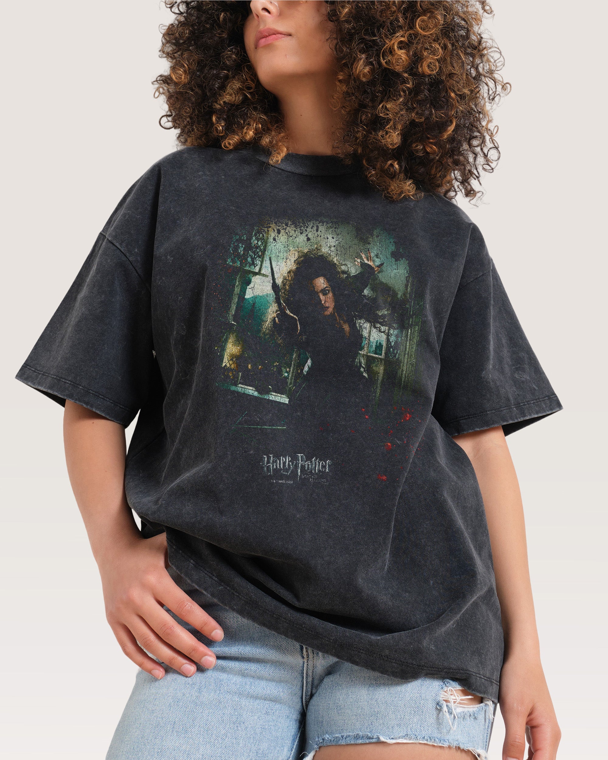 Bellatrix Oversized Tee Harry Potter Graphic T-Shirt Unisex 100% Cotton