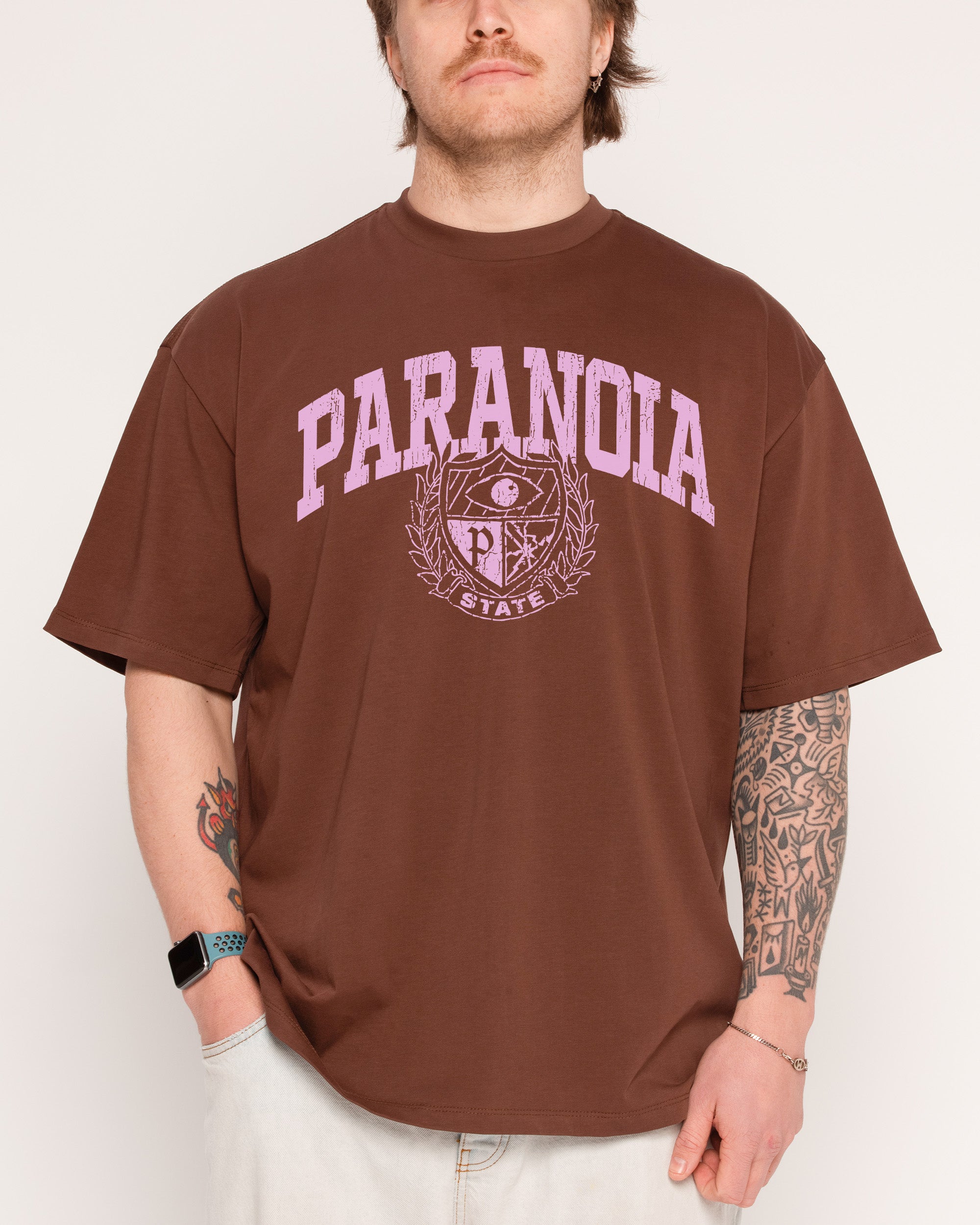 Paranoia State Oversized Graphic Tee - Unisex 100% Combed Cotton Heavyweight