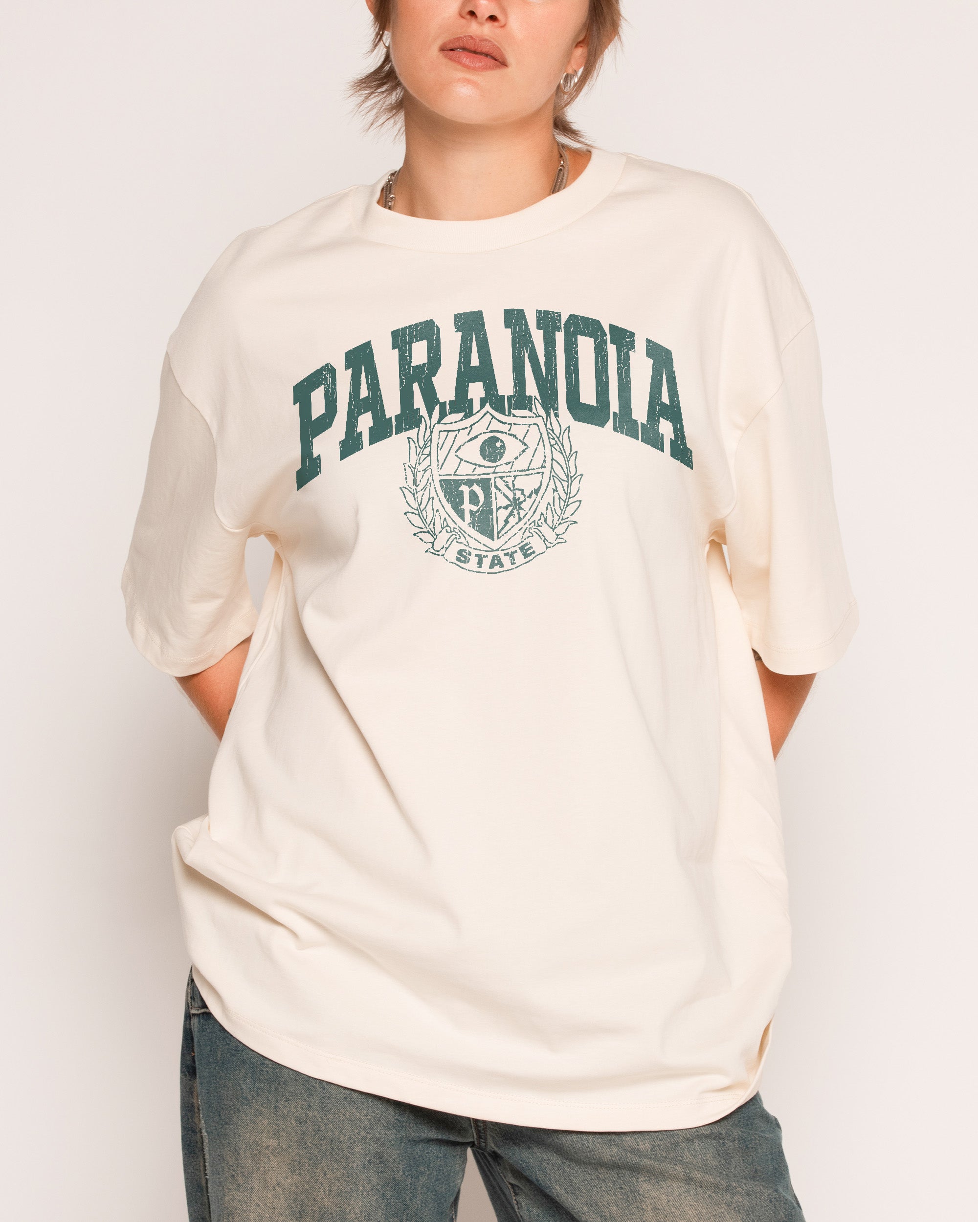 Paranoia State Oversized Graphic Tee - Unisex 100% Combed Cotton Heavyweight