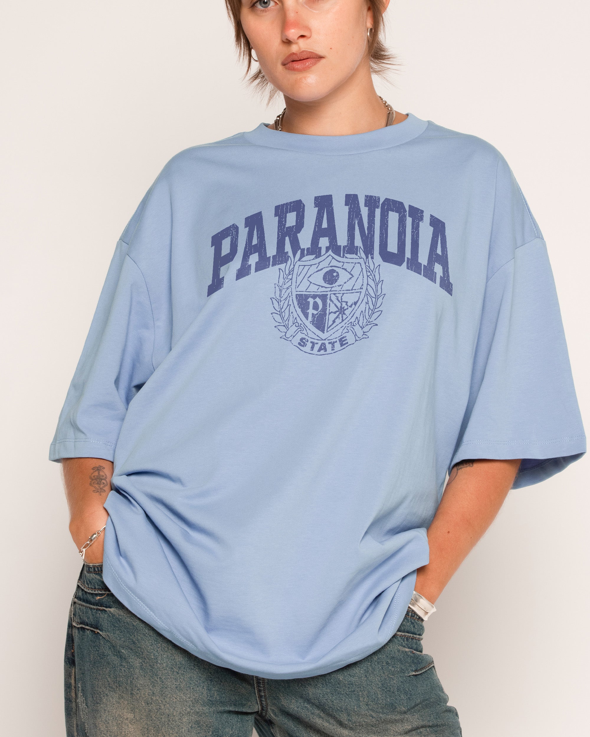 Paranoia State Oversized Graphic Tee - Unisex 100% Combed Cotton Heavyweight