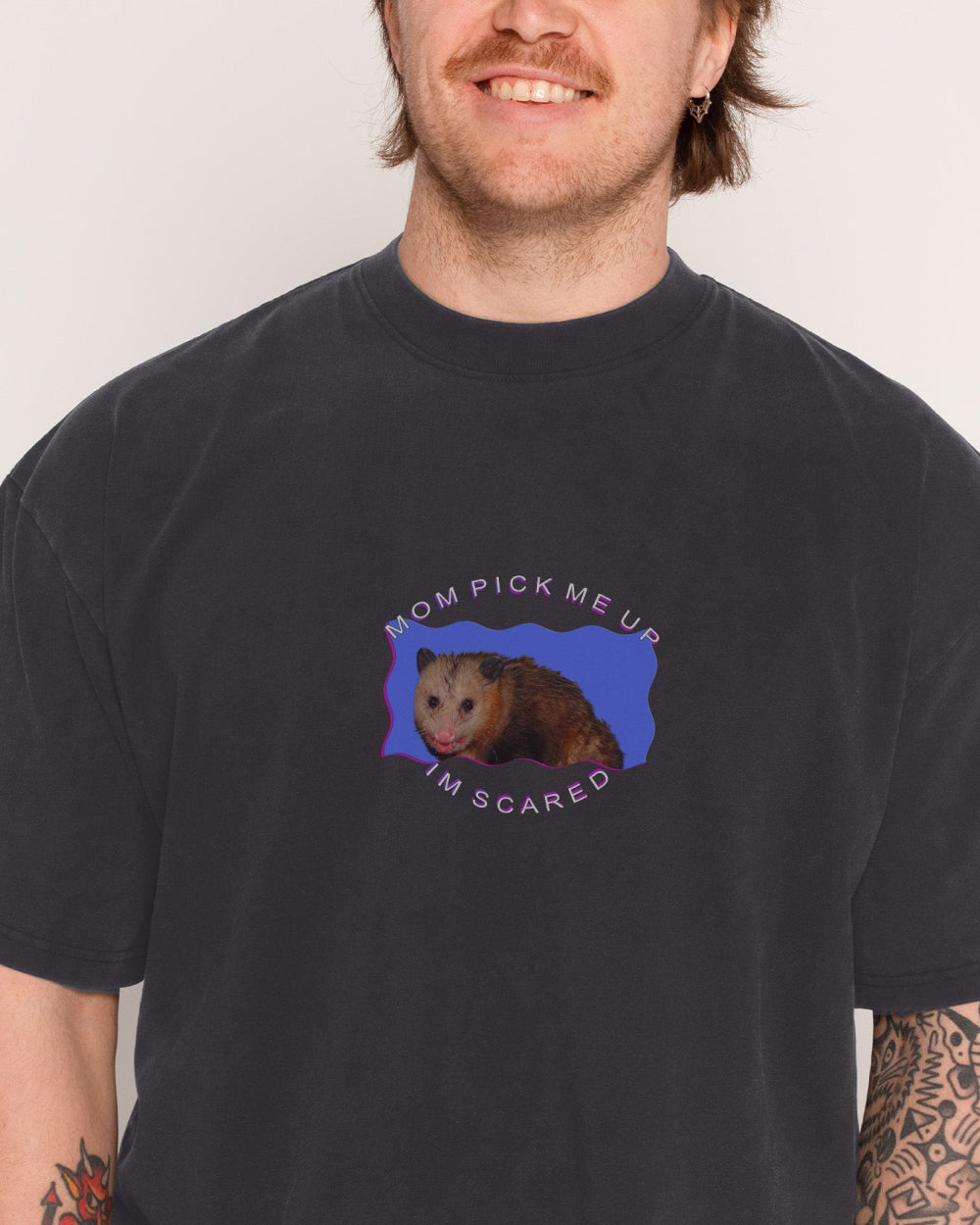 Pick Me Up Oversized Graphic Tee - Dogecore Collab Unisex 100% Combed Cotton