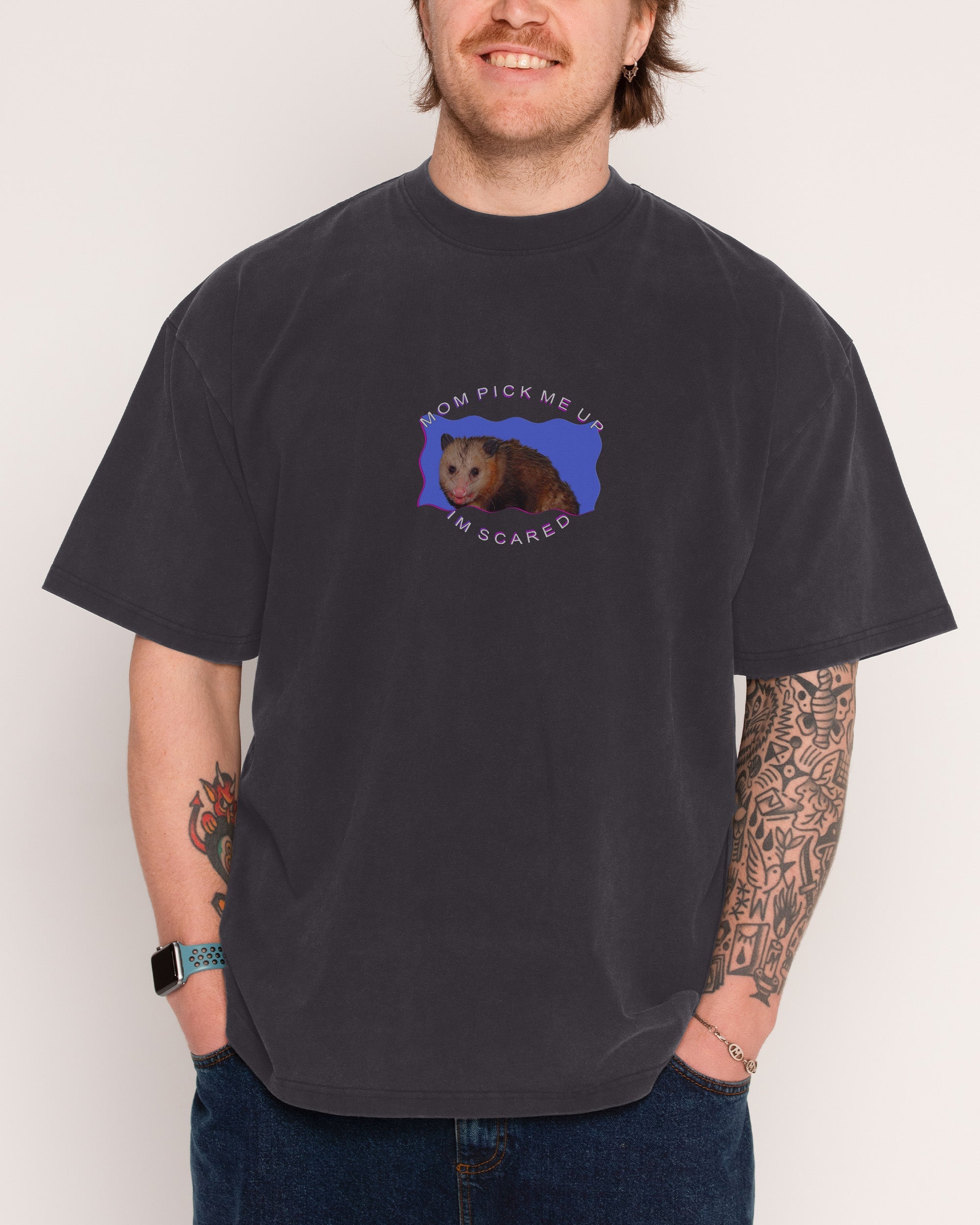 Pick Me Up Oversized Graphic Tee - Dogecore Collab Unisex 100% Combed Cotton